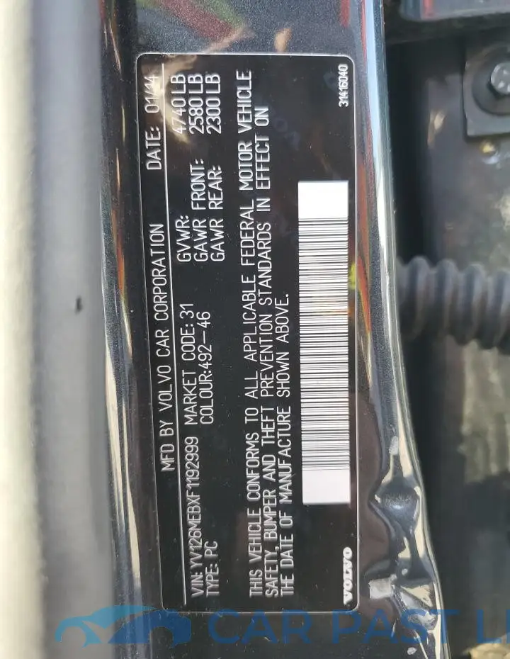 YV126MEBXF1192999# 13