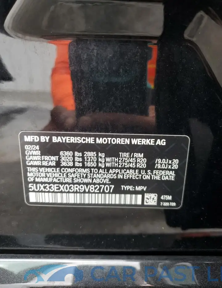 5UX33EX03R9V82707# 13