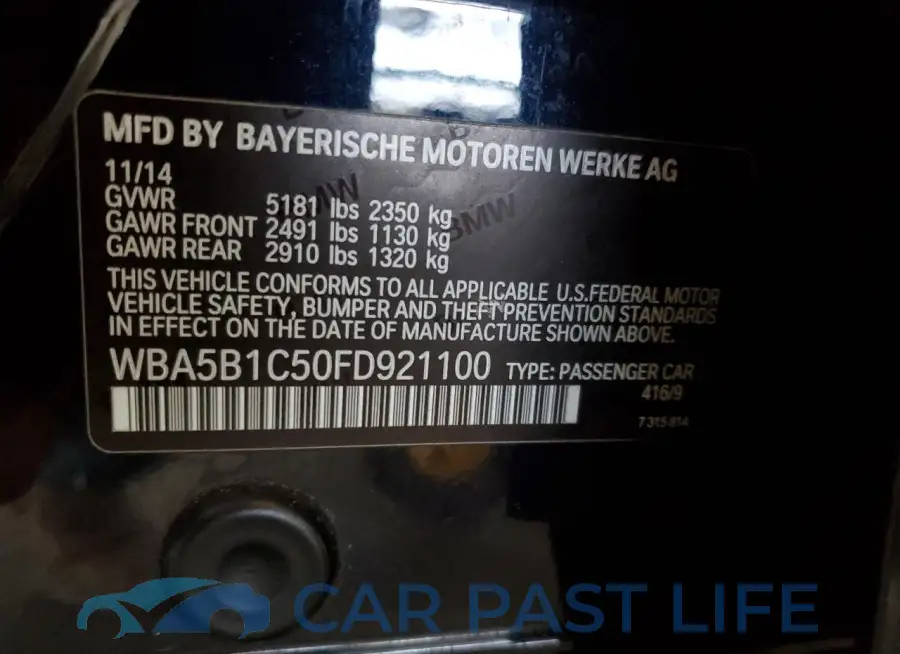 WBA5B1C50FD921100# 12