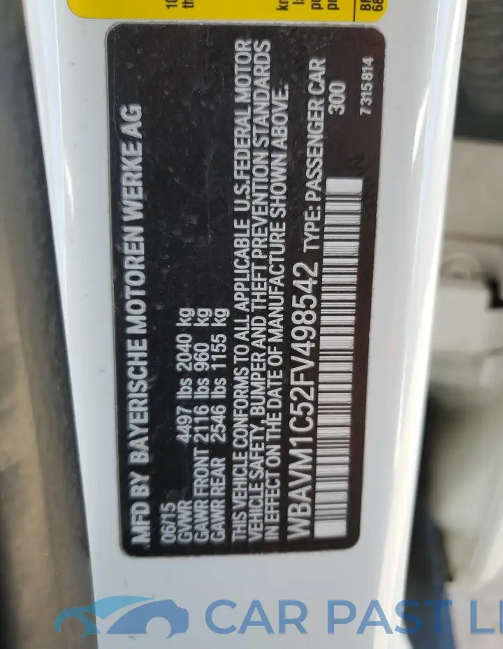 WBAVM1C52FV498542# 13