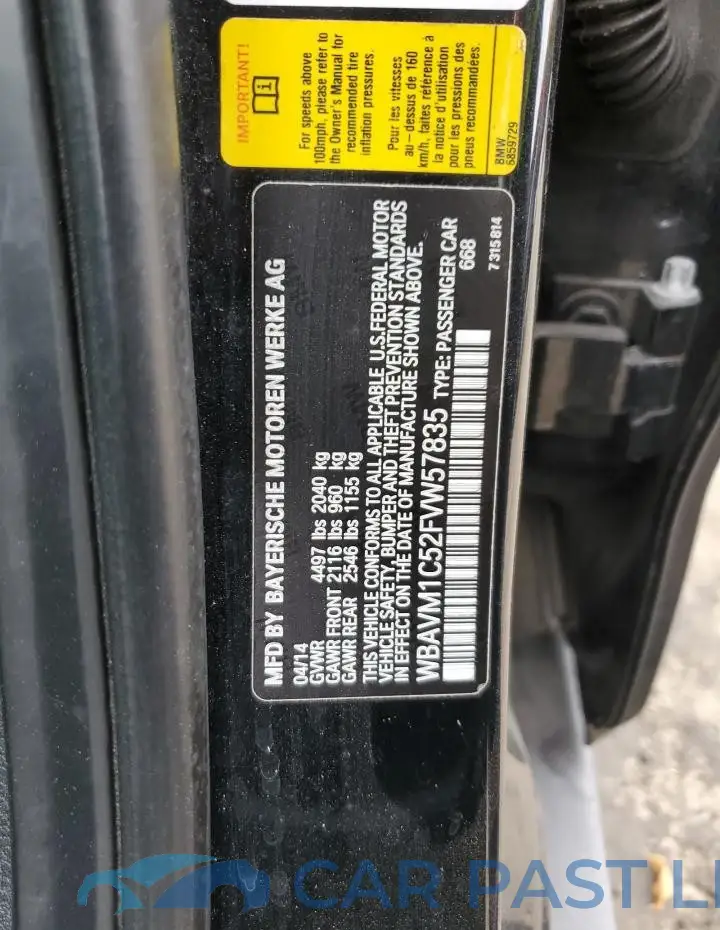 WBAVM1C52FVW57835# 13