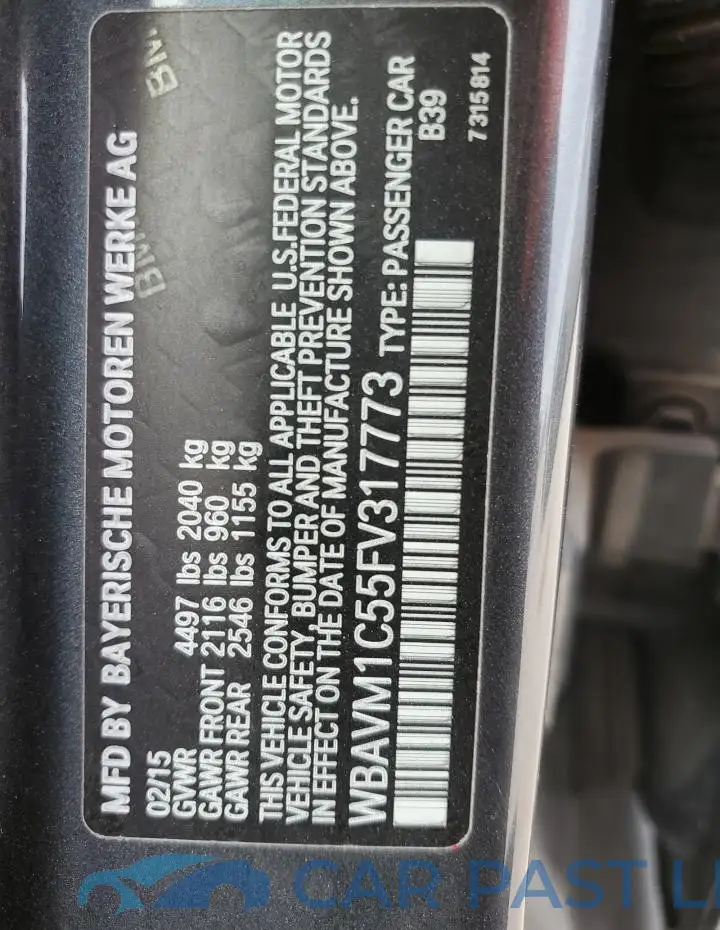 WBAVM1C55FV317773# 12