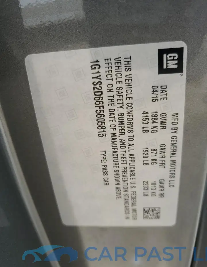 1G1YS2D66F5605815# 12