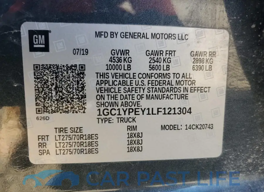 1GC1YPEY1LF121304# 13