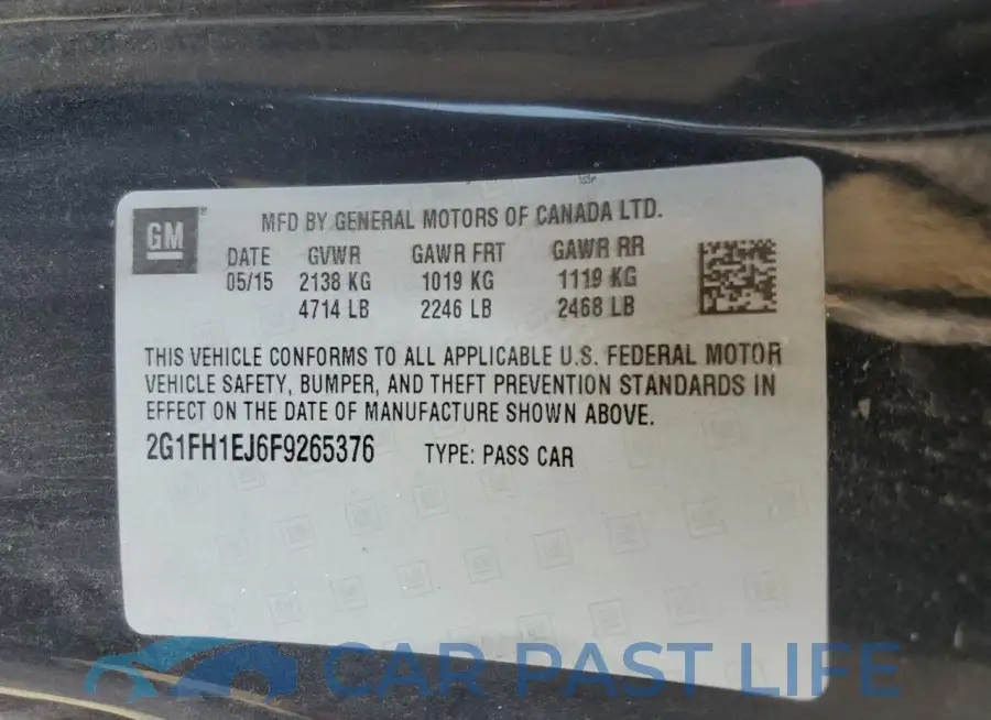 2G1FH1EJ6F9265376# 13