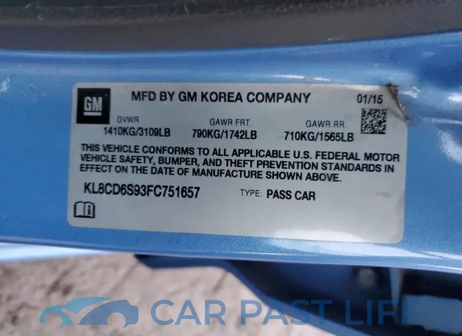 KL8CD6S93FC751657# 12