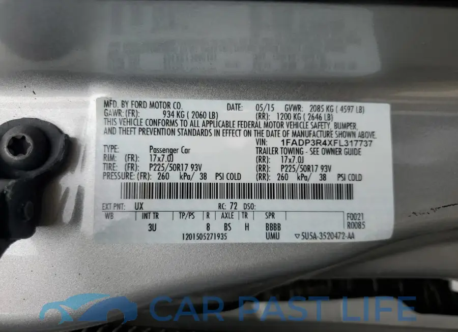 1FADP3R4XFL317737# 12