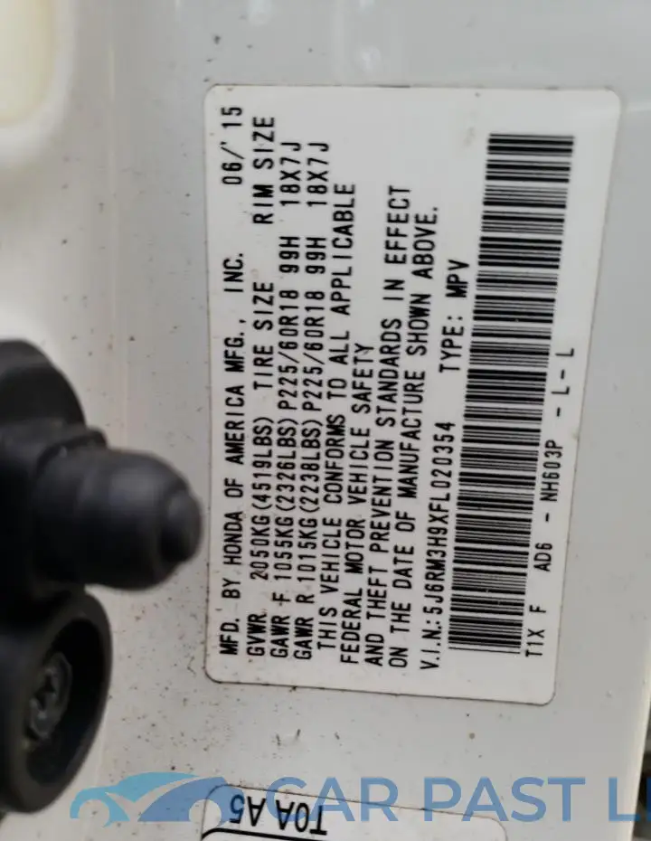 5J6RM3H9XFL020354# 14