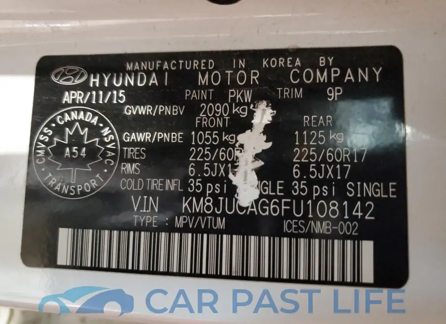 KM8JUCAG6FU108142# 13