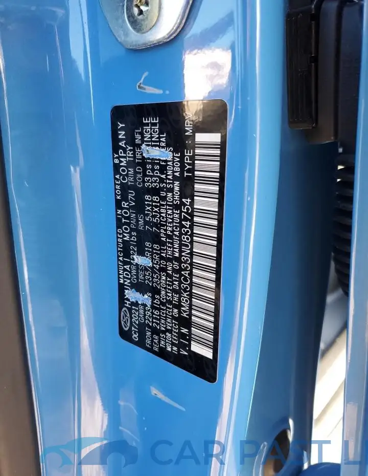 KM8K3CA33NU834754# 12
