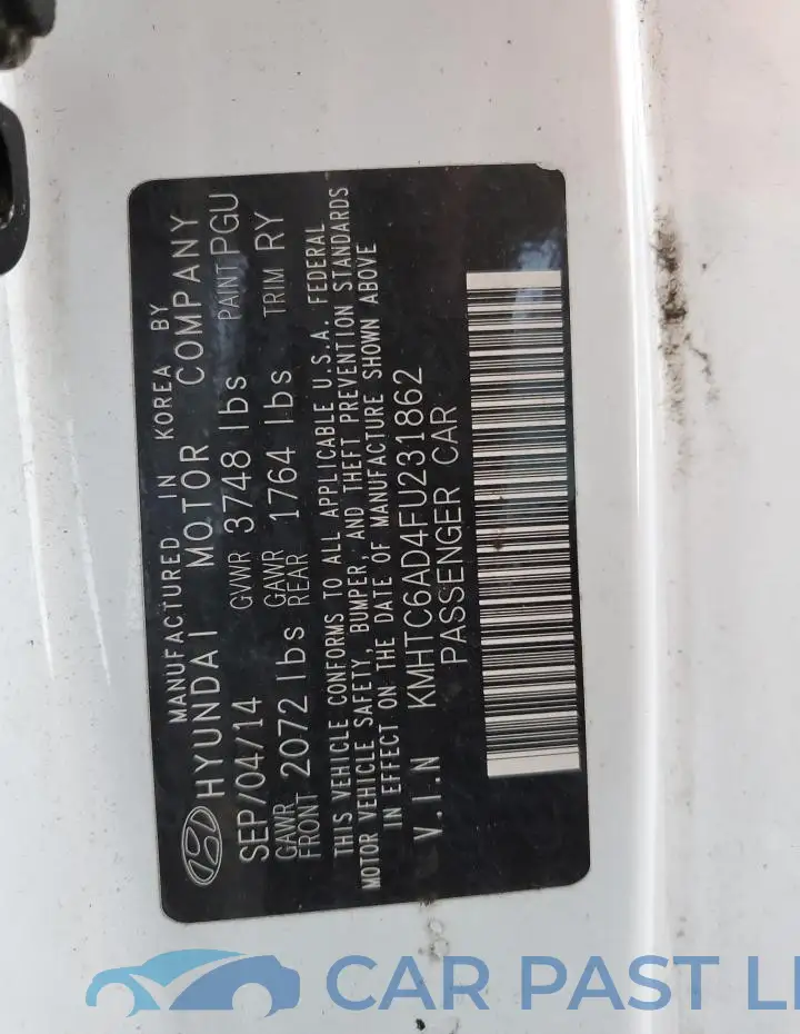 KMHTC6AD4FU231862# 12