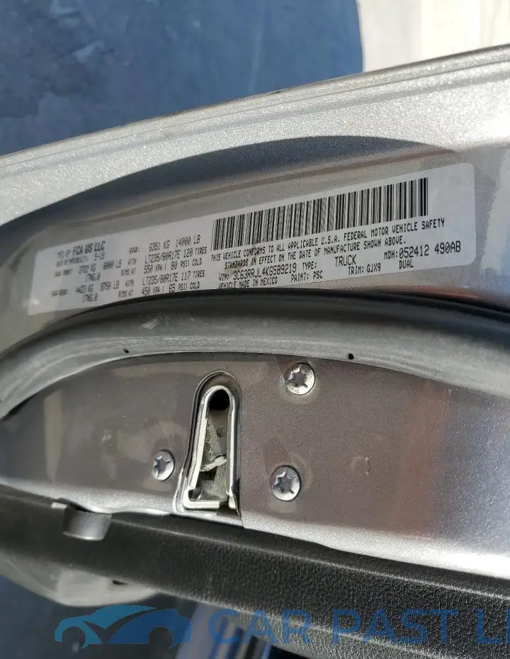 3C63RRJL4KG589219# 12