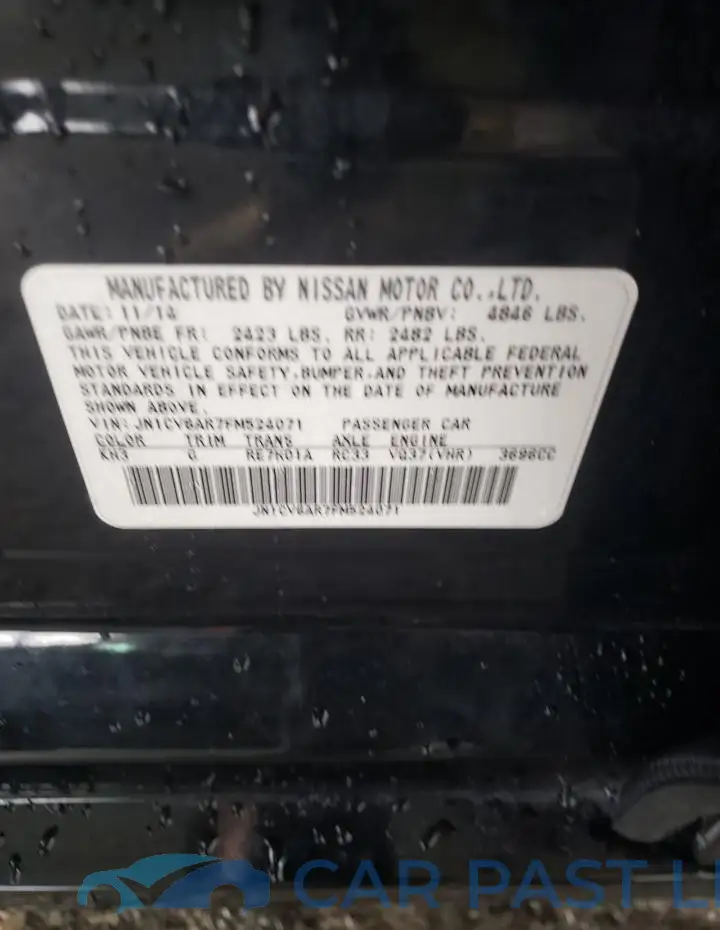 JN1CV6AR7FM524071# 12