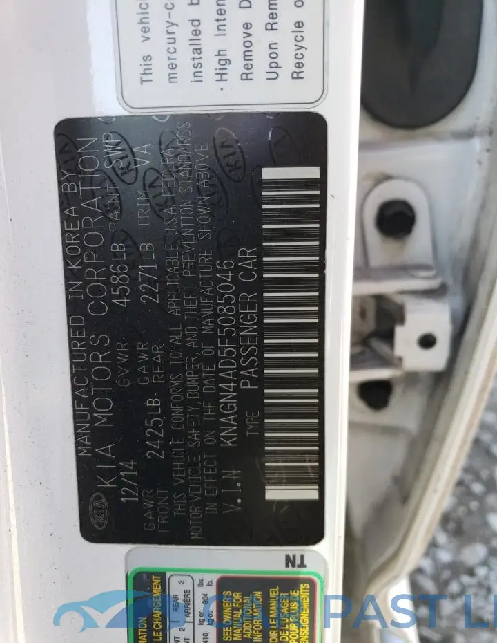 KNAGN4AD5F5085046# 13