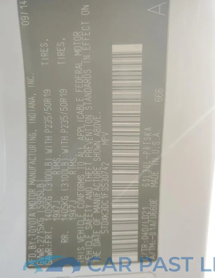 5TDXK3DC1FS530742# 14