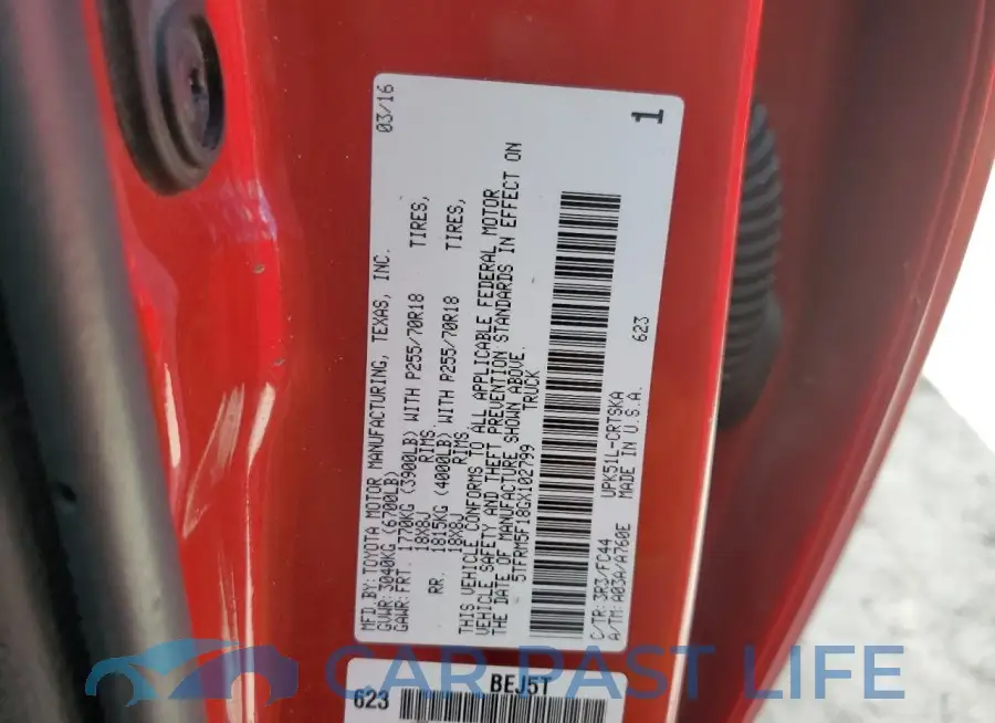 5TFRM5F18GX102799# 12