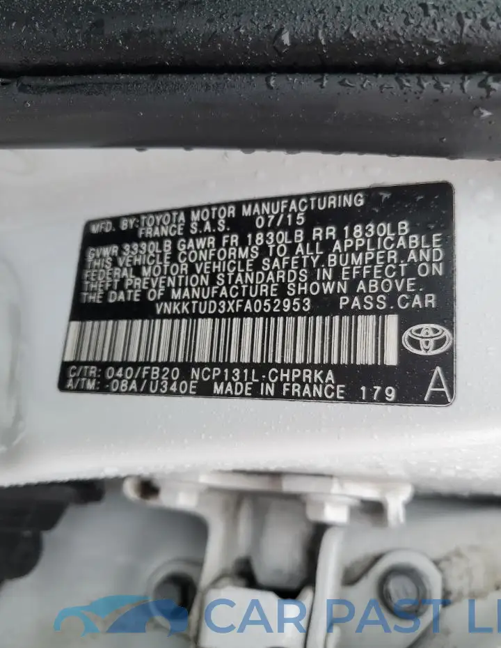 VNKKTUD3XFA052953# 13