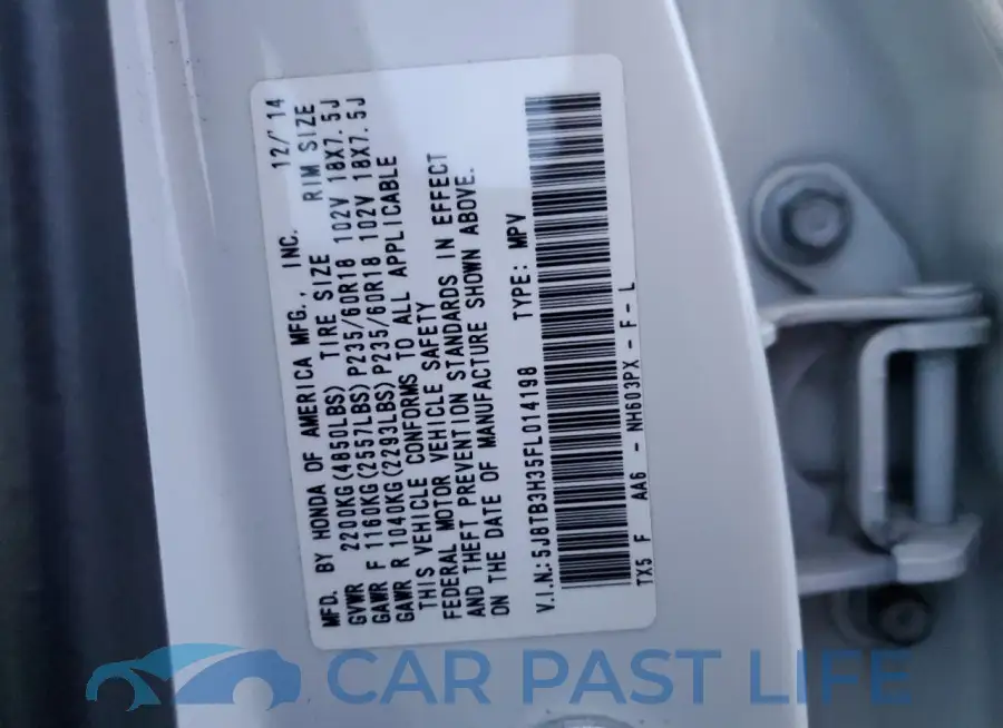 5J8TB3H35FL014198# 14