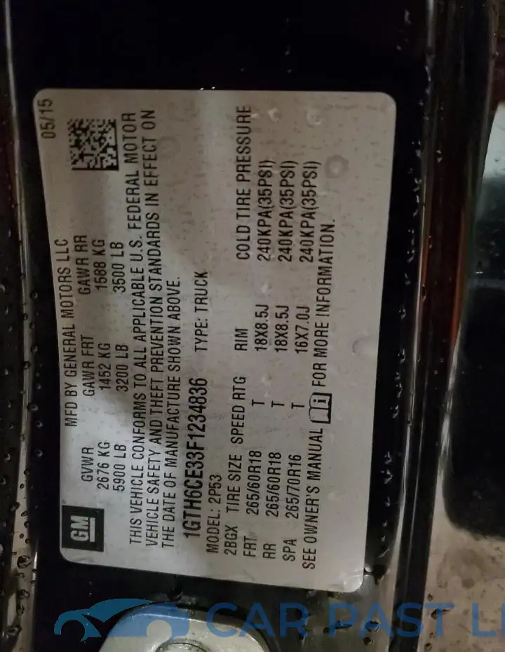 1GTH6CE33F1234836# 12