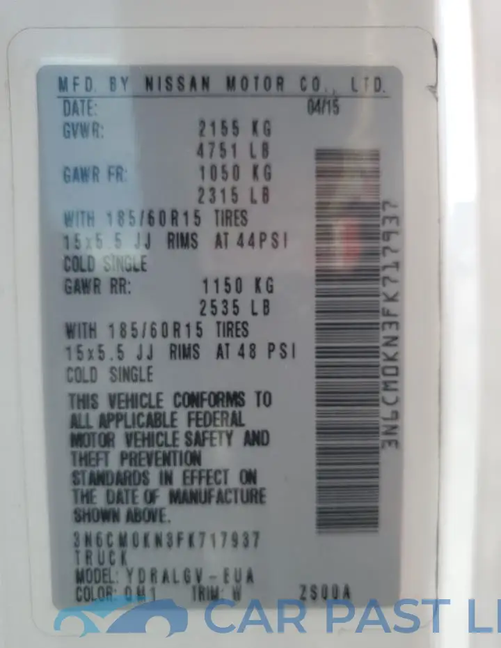 3N6CM0KN3FK717937# 14