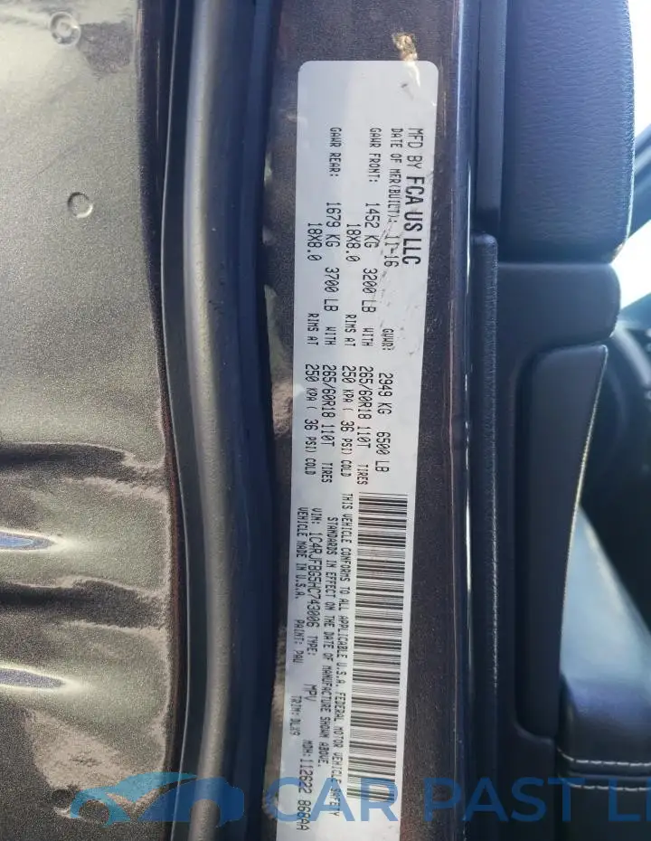 1C4RJFBG5HC743006# 12