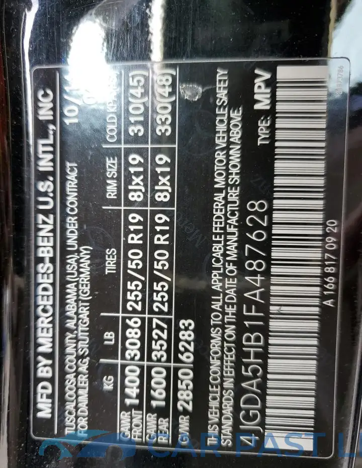 4JGDA5HB1FA487628# 13