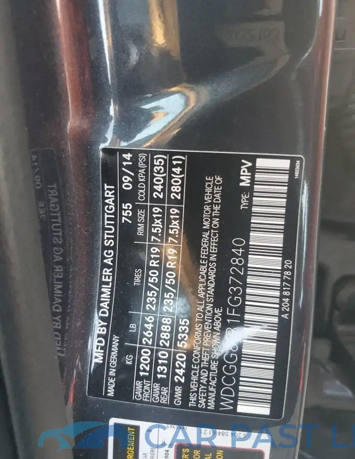 WDCGG8JB1FG372840# 13