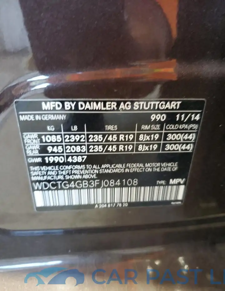 WDCTG4GB3FJ084108# 14