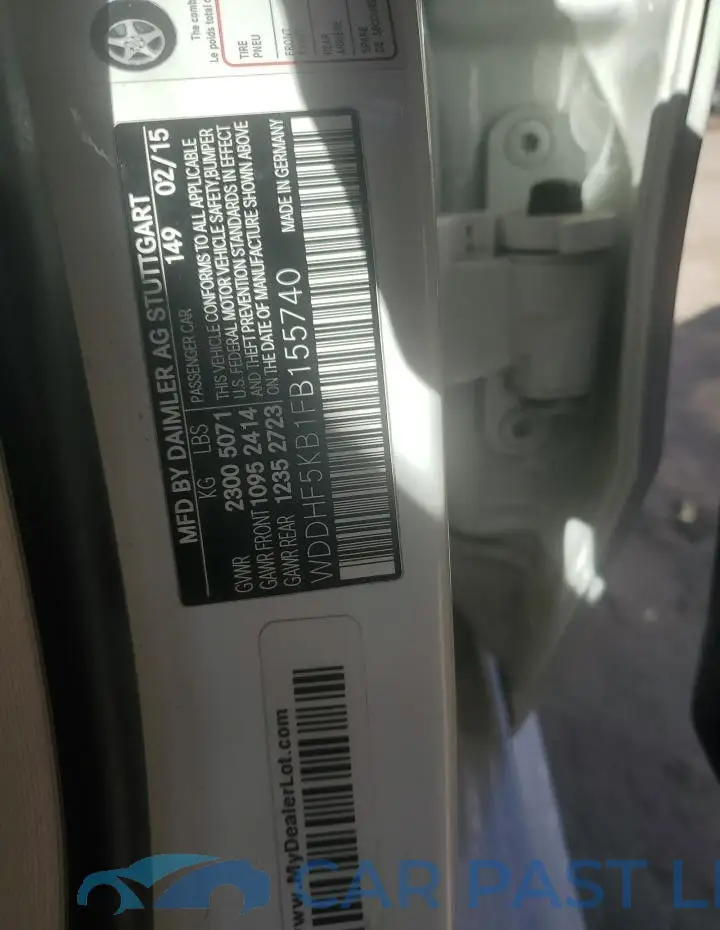 WDDHF5KB1FB155740# 12