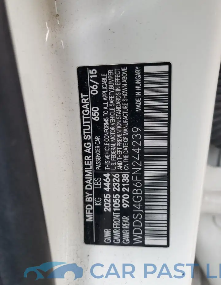 WDDSJ4GB6FN244239# 12