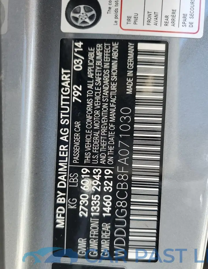 WDDUG8CB8FA071030# 12