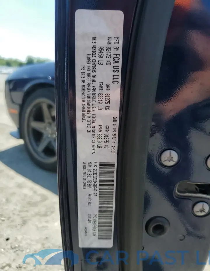 2C3CDZC94GH249167# 12