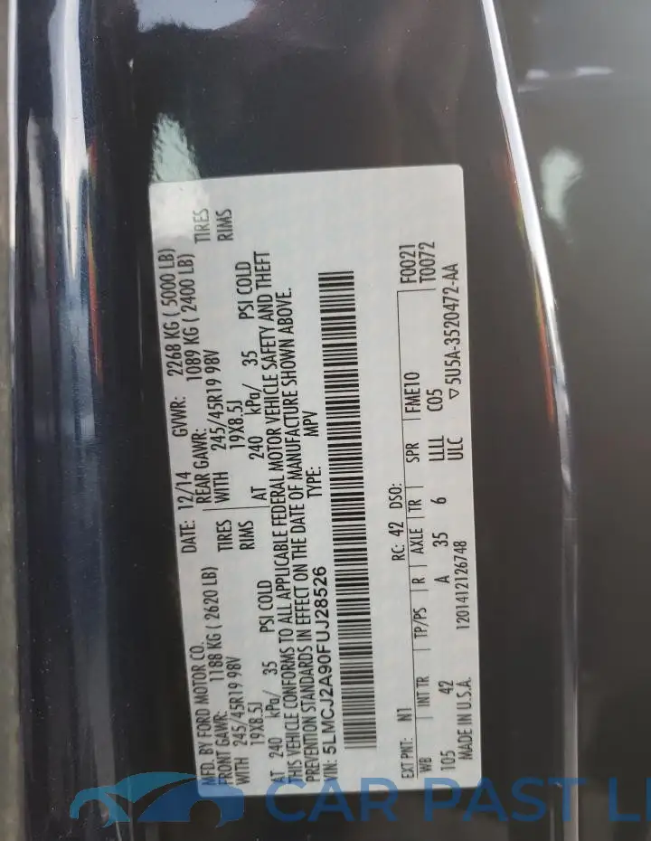 5LMCJ2A90FUJ28526# 13