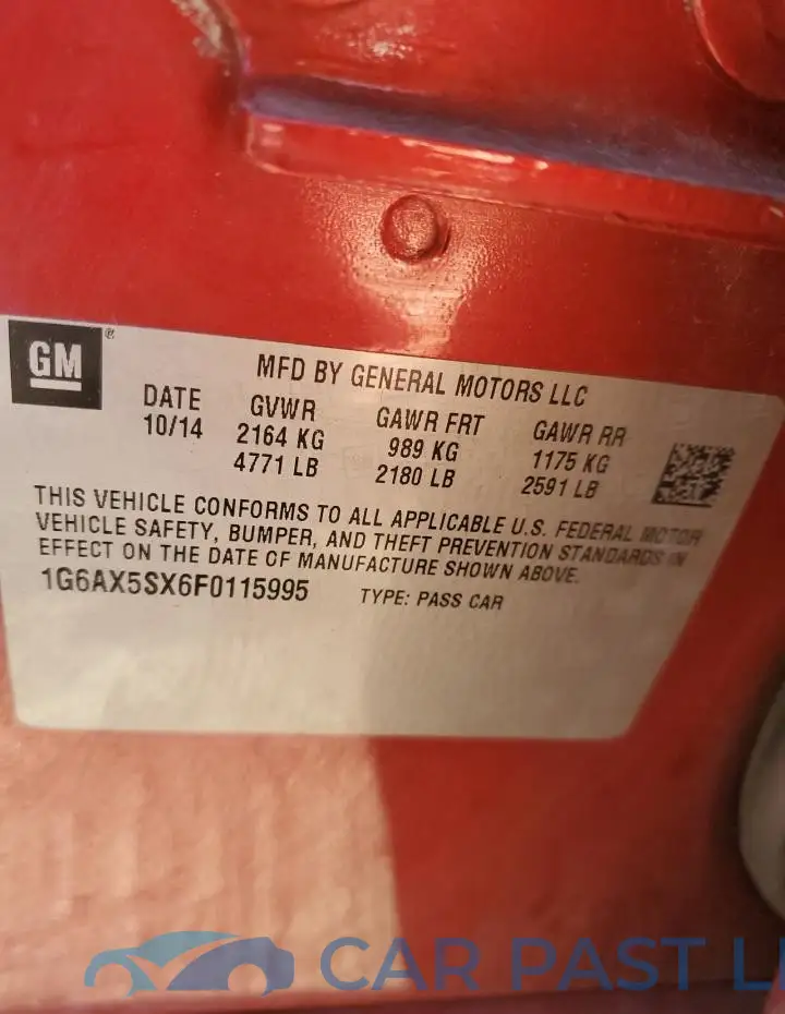 1G6AX5SX6F0115995# 12