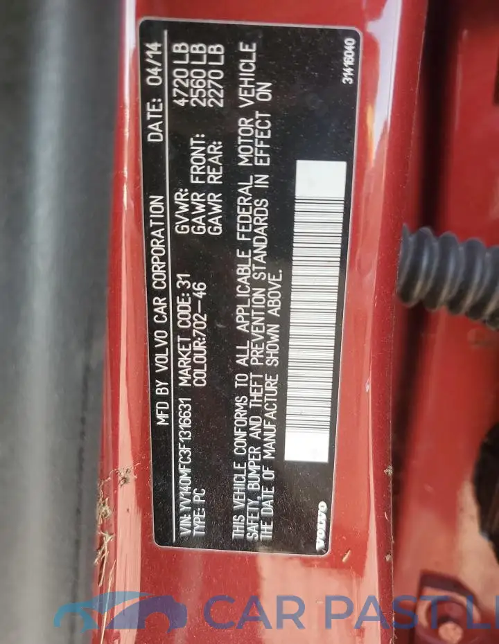 YV140MFC3F1316631# 13