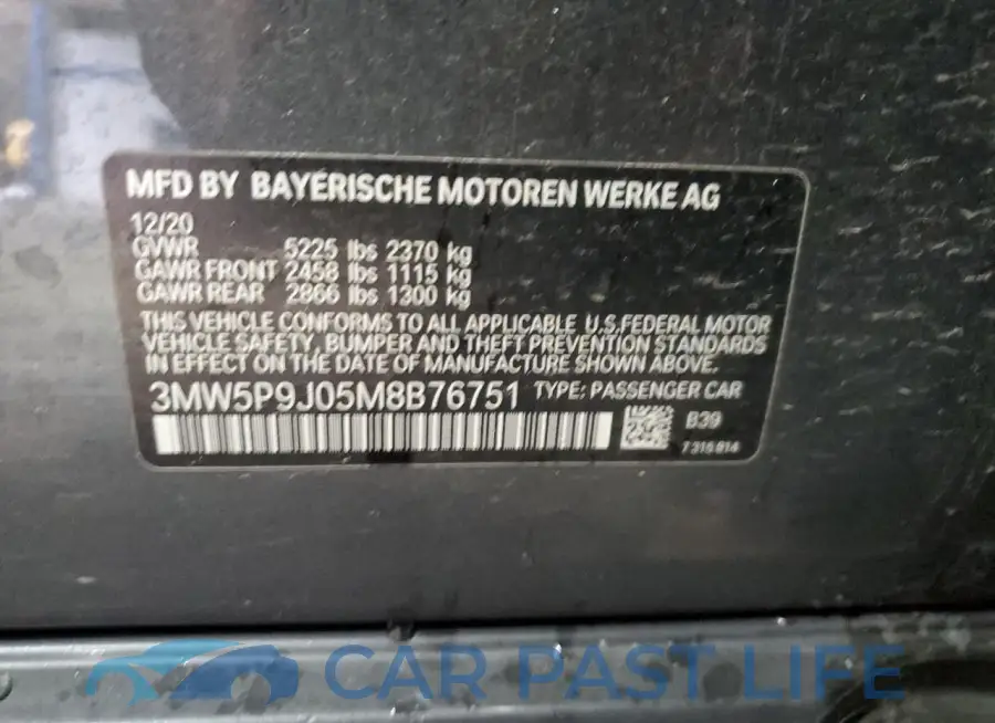 3MW5P9J05M8B76751# 12