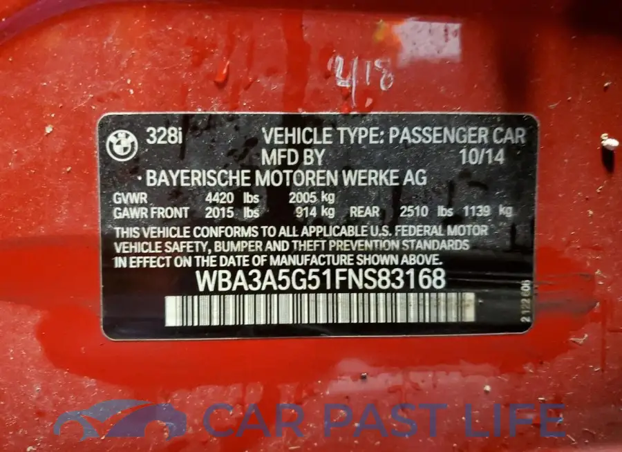 WBA3A5G51FNS83168# 12