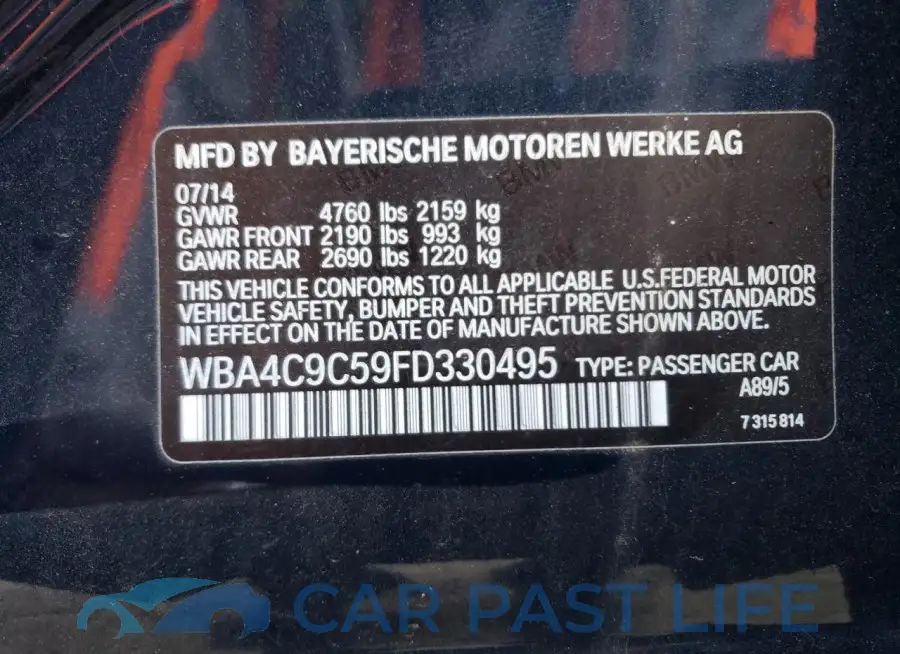 WBA4C9C59FD330495# 12
