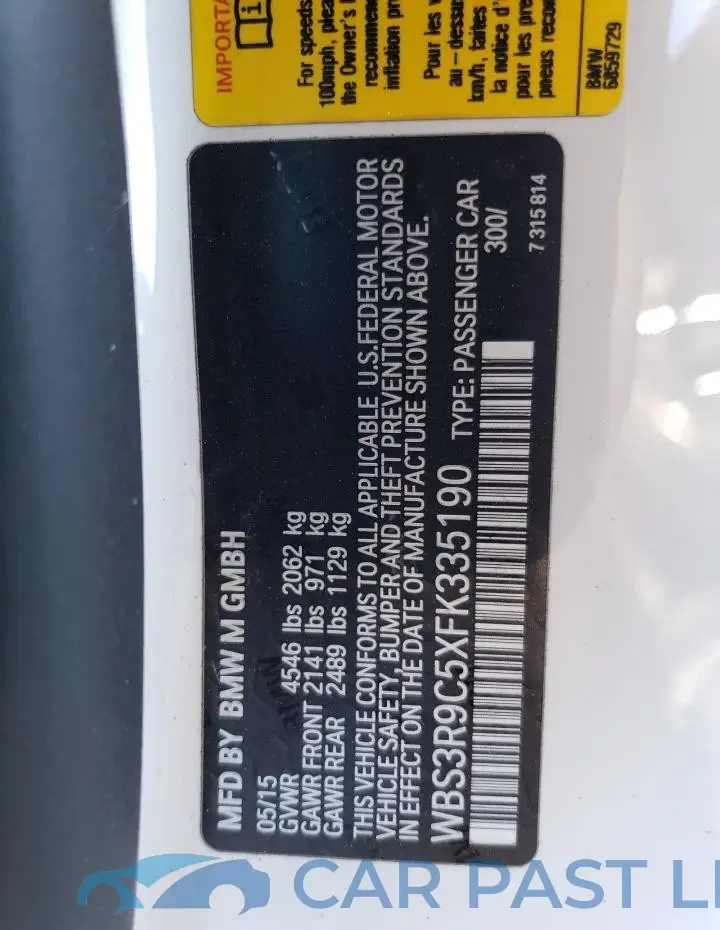 WBS3R9C5XFK335190# 12