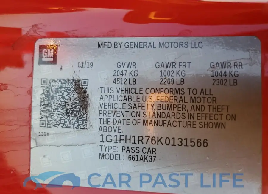 1G1FH1R76K0131566# 12