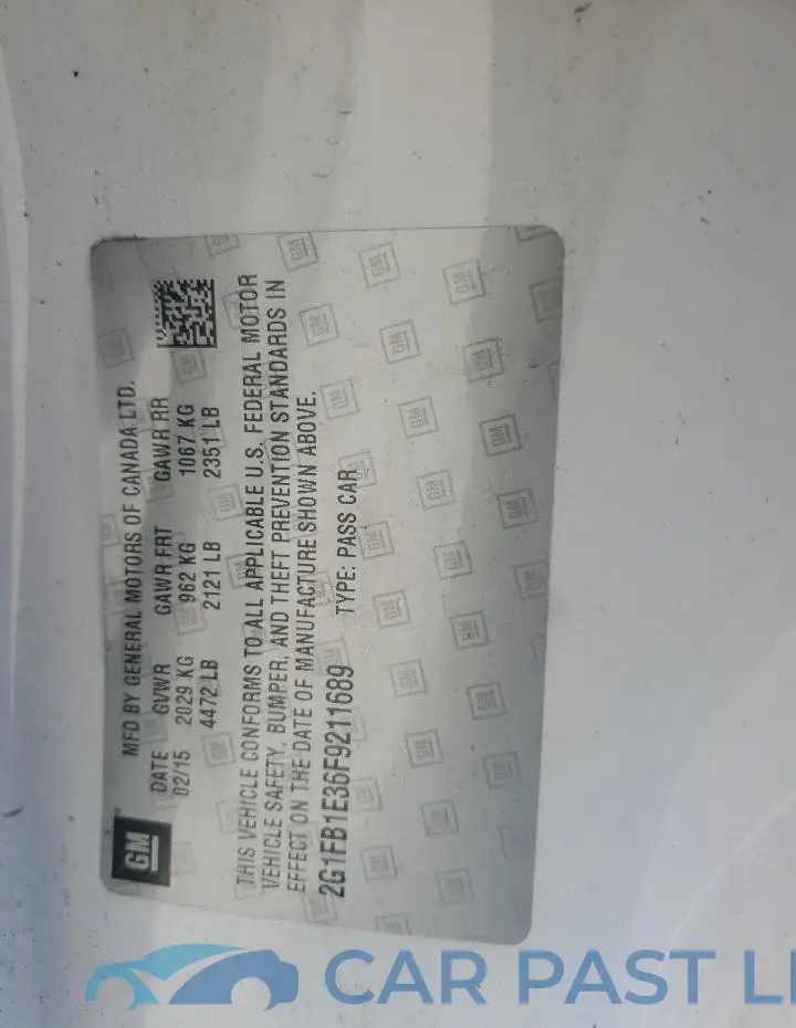 2G1FB1E36F9211689# 12
