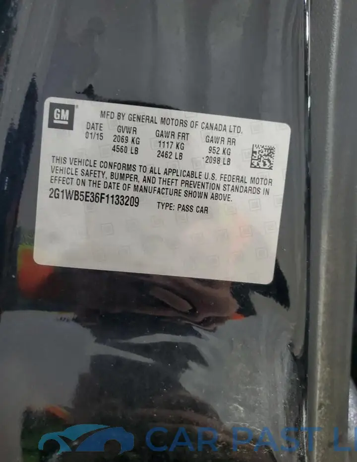 2G1WB5E36F1133209# 12