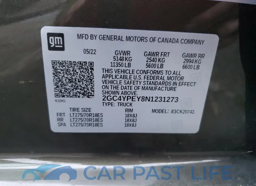 2GC4YPEY8N1231273# 12