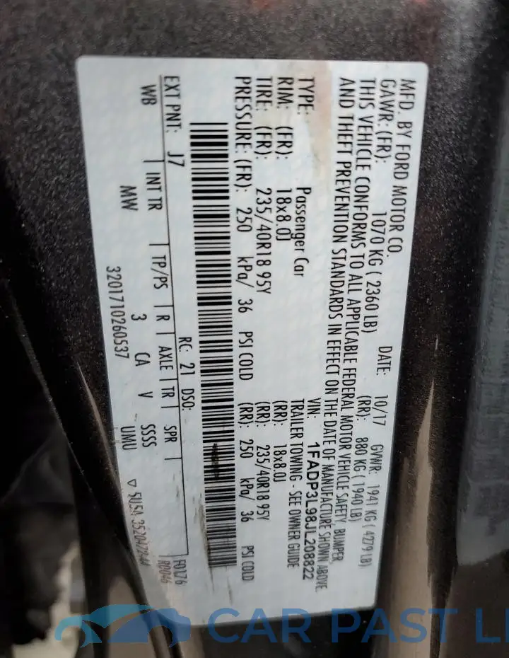 1FADP3L98JL208822# 13