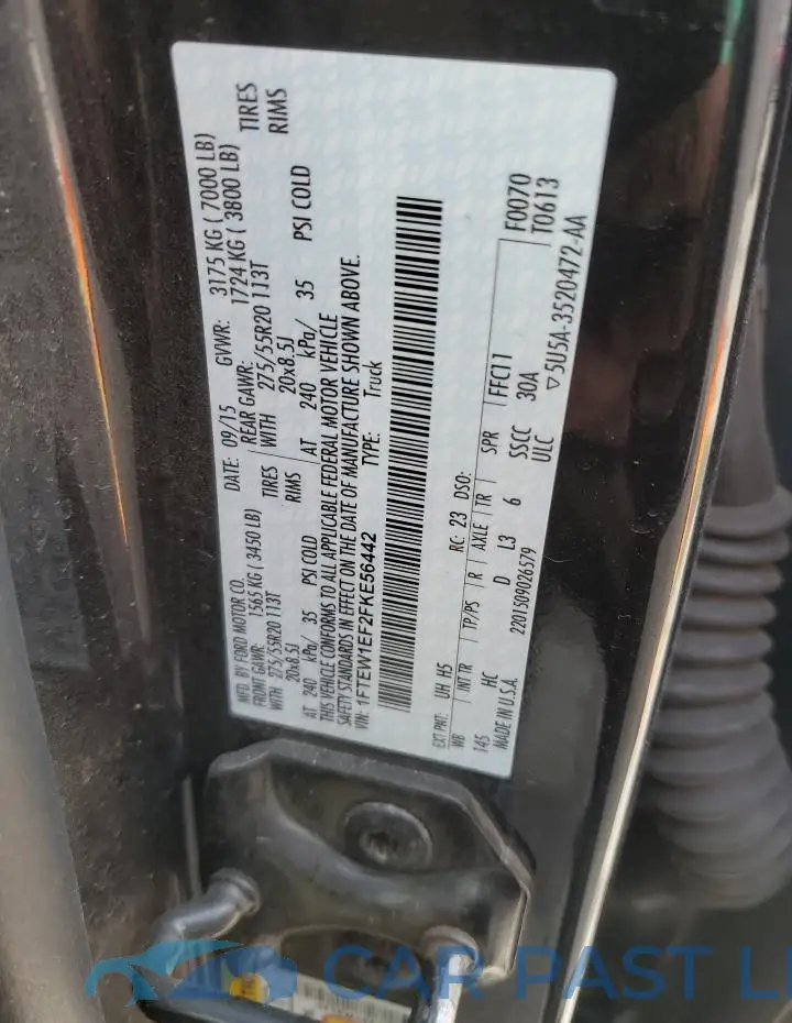 1FTEW1EF2FKE56442# 12