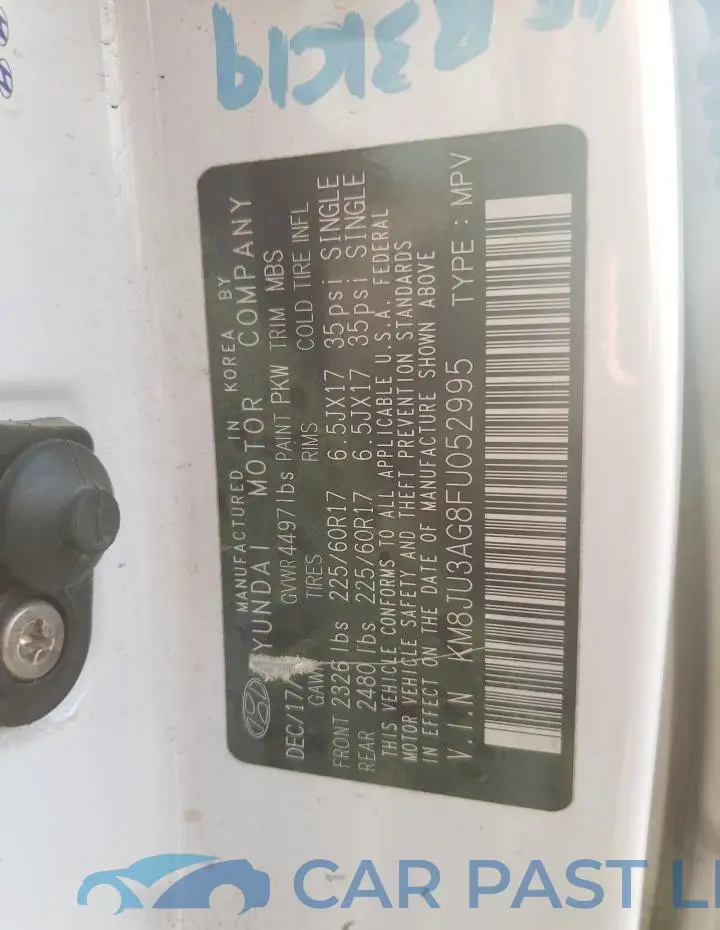 KM8JU3AG8FU052995# 14