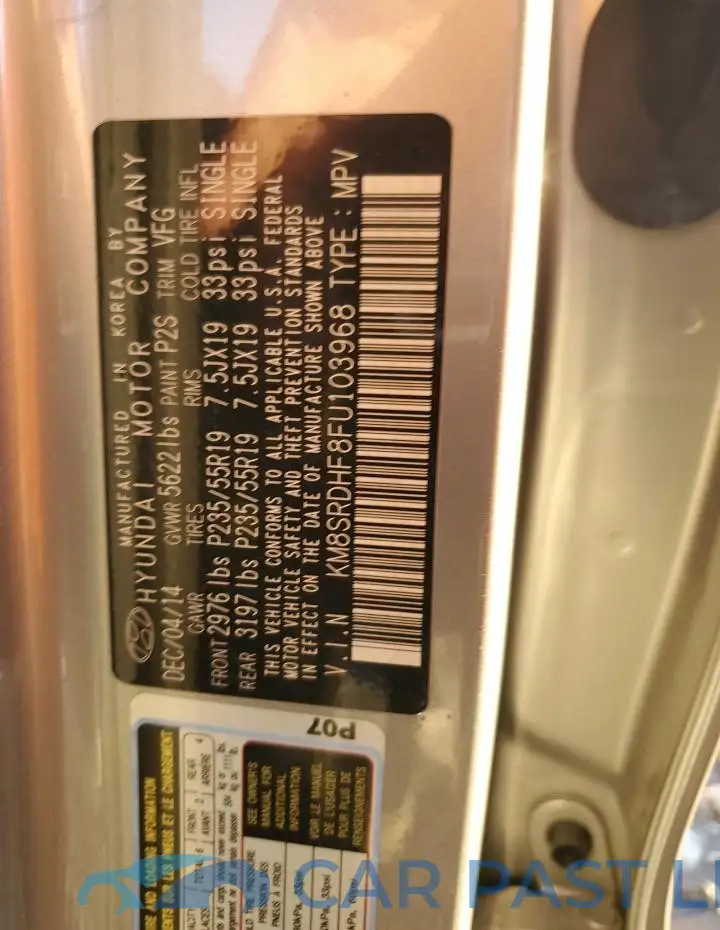 KM8SRDHF8FU103968# 13