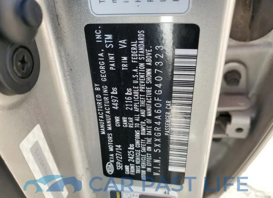5XXGR4A60FG407323# 12