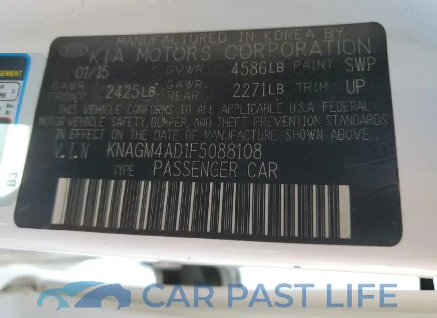 KNAGM4AD1F5088108# 12