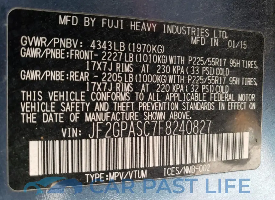JF2GPASC7F8240827# 13